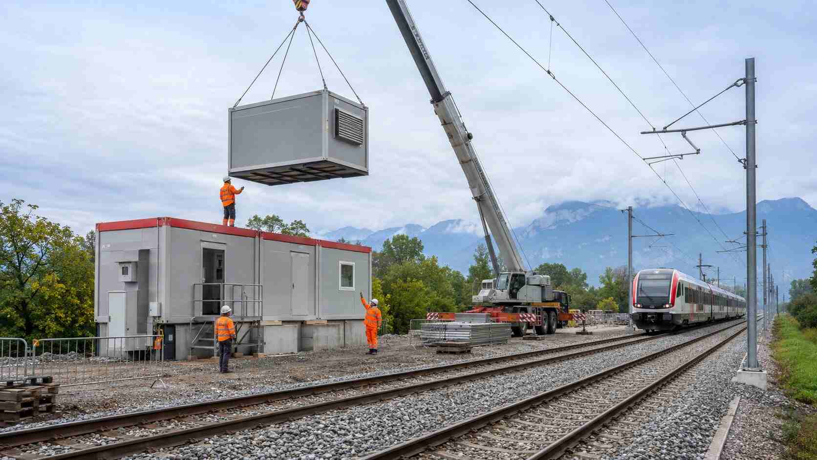 A construção modular apoia o desenvolvimento de instalações de infraestrutura ferroviária