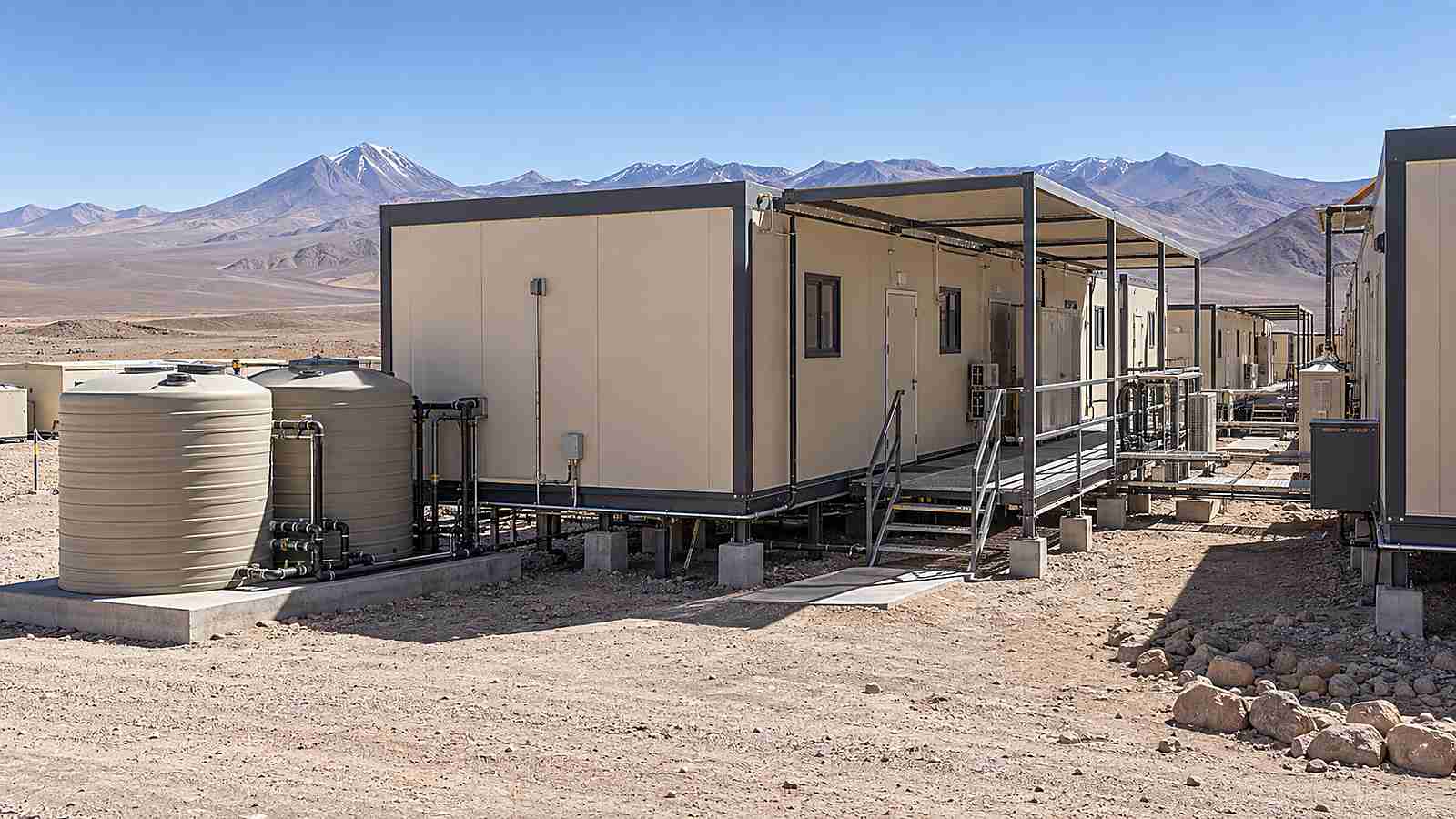 Modular Mining Exploration Camp in the Atacama