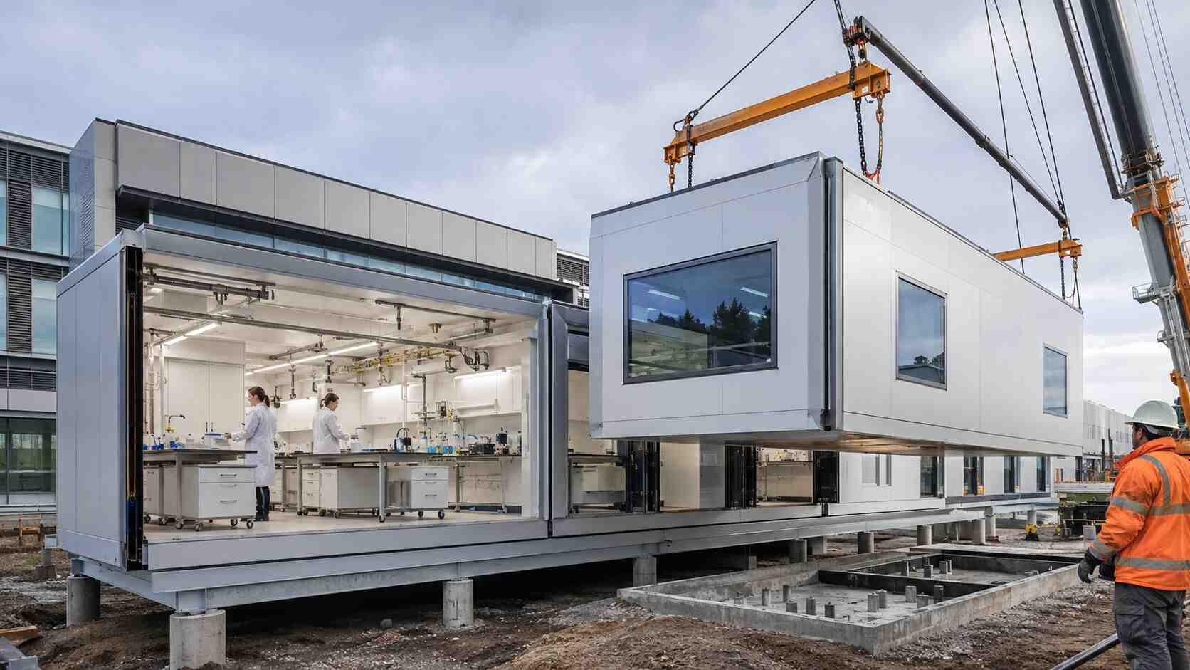 La costruzione modulare di laboratori continua a crescere per strutture di ricerca e test industriali