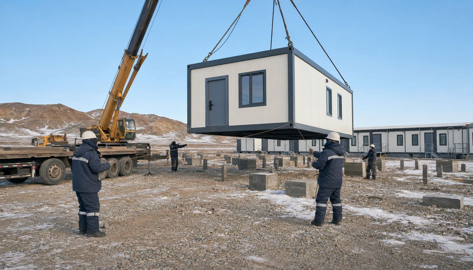 Extreme-Cold Modular Mining Camp in Mongolia: A 96-Person Workforce Accommodation Solution