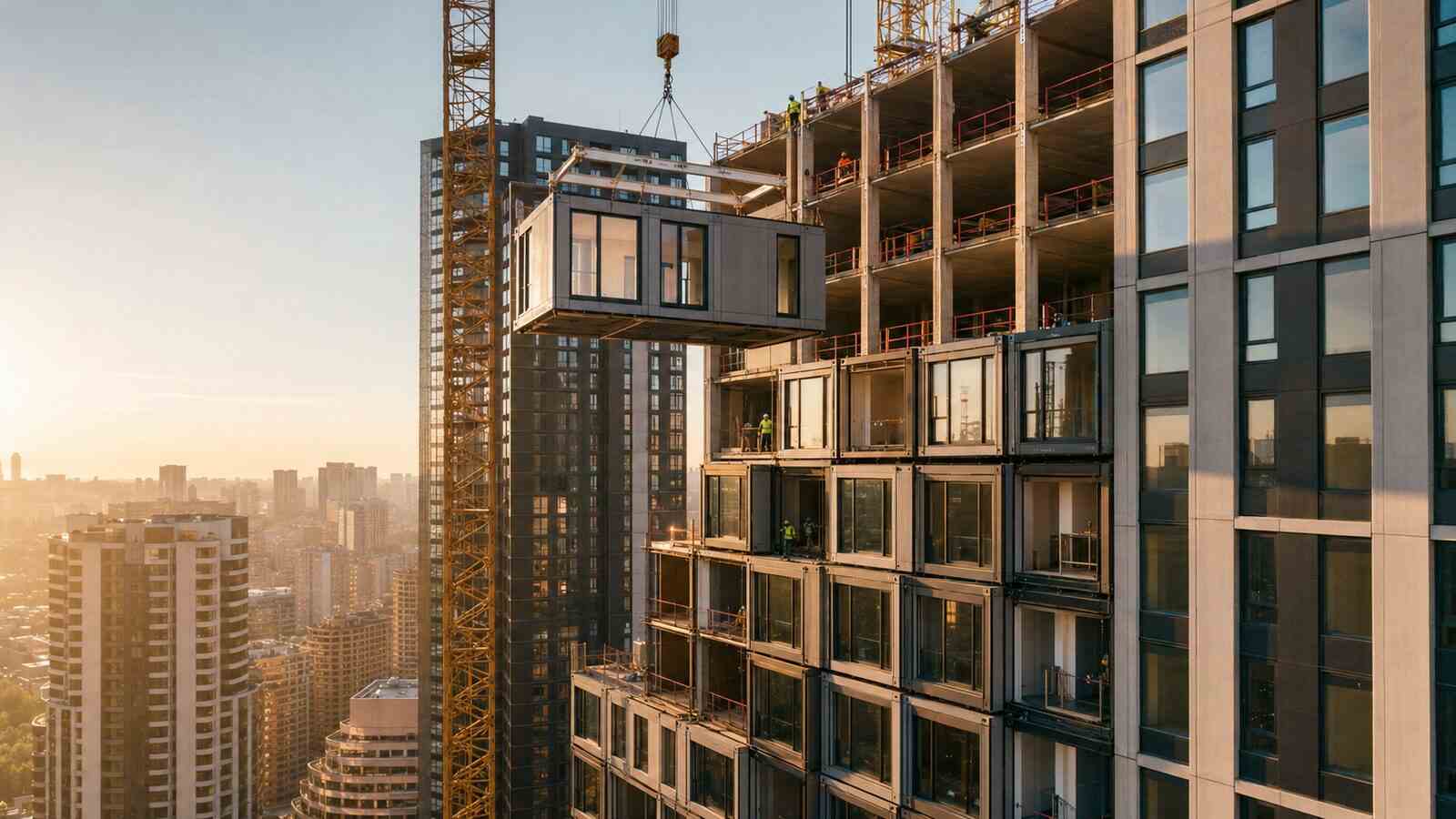 A construção modular volumétrica continua a se expandir em projetos residenciais de alto padrão
