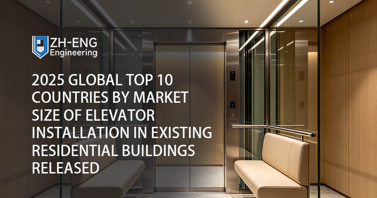 Năm 2025 10 quốc gia hàng đầu toàn cầu theo quy mô thị trường lắp đặt thang máy trong các tòa nhà dân cư hiện có được phát hành