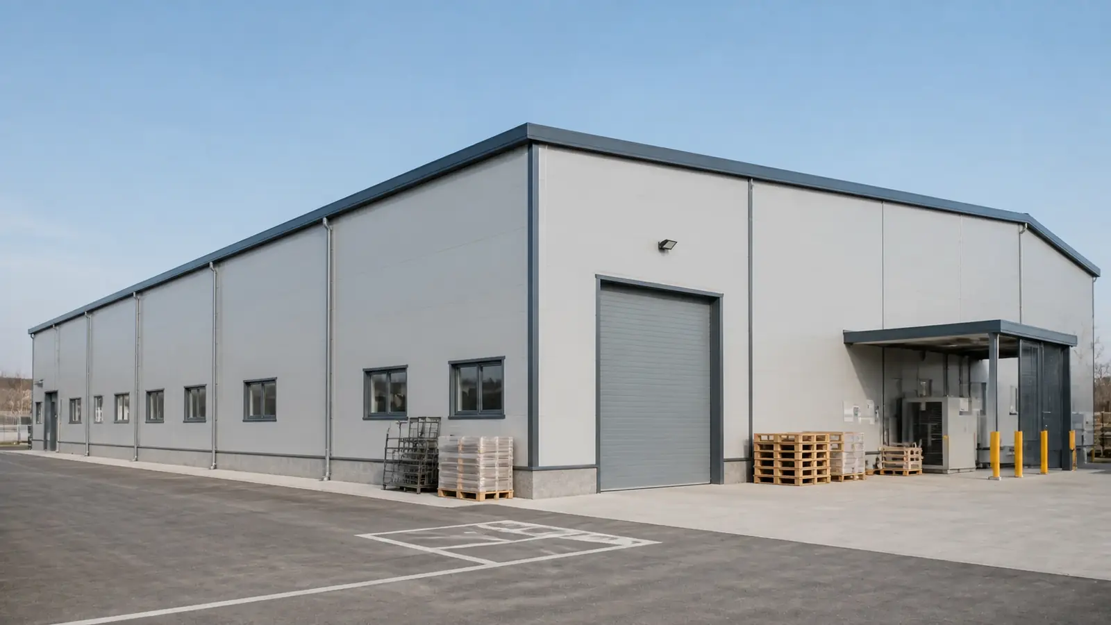 Modular Quality-Control Workshop and Parts Warehouse for a Manufacturing Plant in Poland