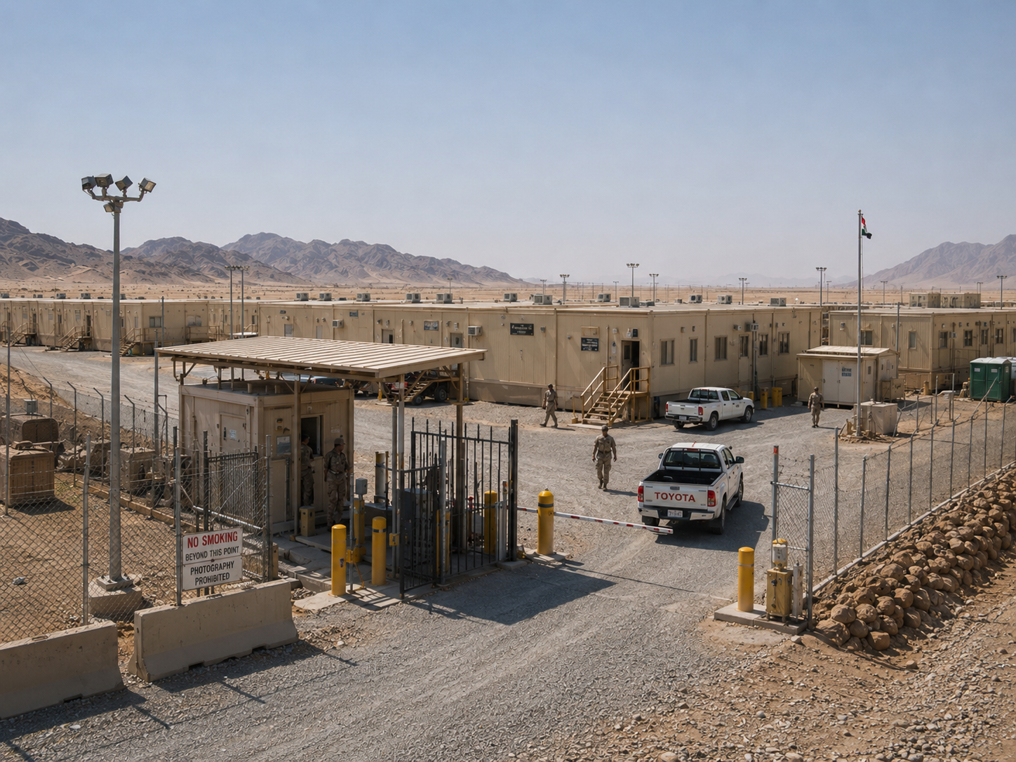 Rapid-Deployment Modular Military Base Camp in Tabuk, Saudi Arabia
