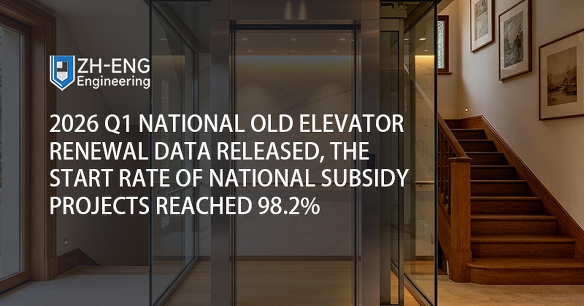 2026 Q1 National Old Elevator Renewal Data Released, the Start Rate of National Subsidy Projects Reached 98.2%