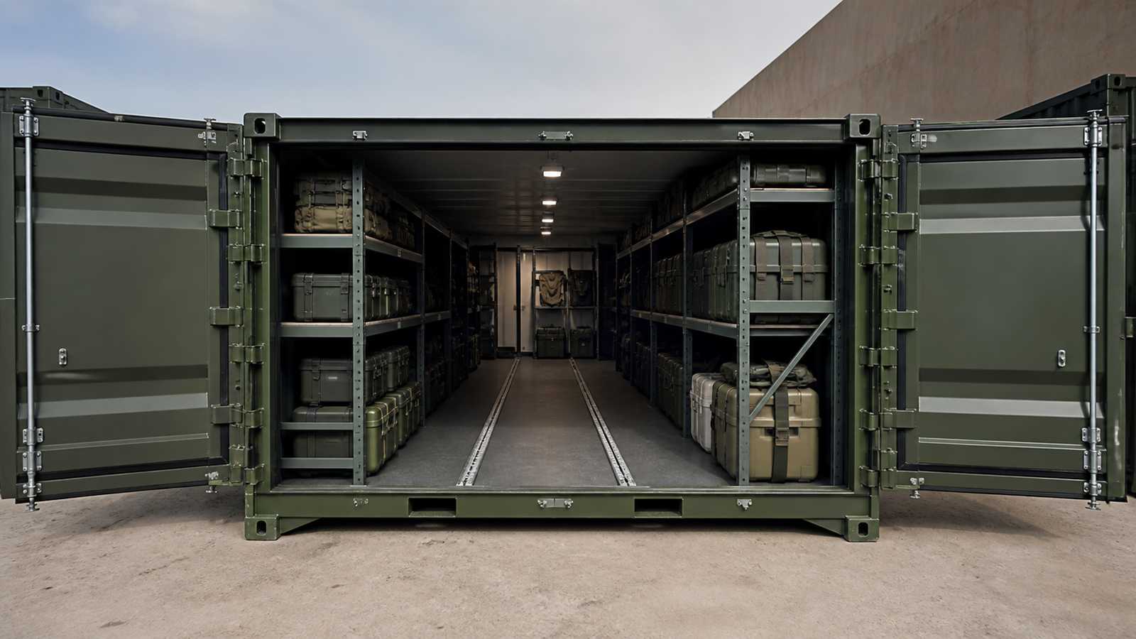 Seitlich beladender Militärcontainerkoffer: Modulare Hochleistungscontainerlösung für die Feldlogistik