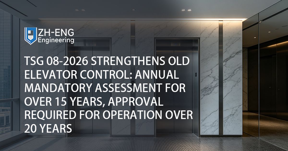 TSG 08-2026 Strengthens Old Elevator Control: Annual Mandatory Assessment for Over 15 Years, Approval Required for Operation Over 20 Years