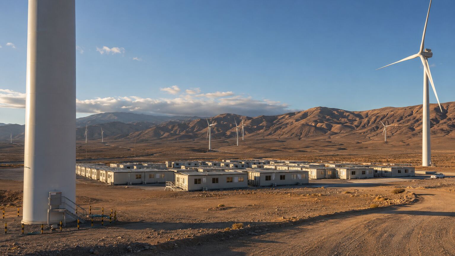 Modular Mobile Facilities for a 180 MW Wind Farm Project in Antofagasta, Chile