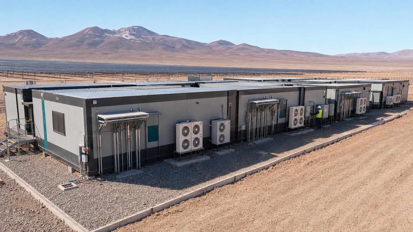 Modular Mobile Facilities for a High-Altitude Solar and Battery Energy Storage Project in Calama, Chile