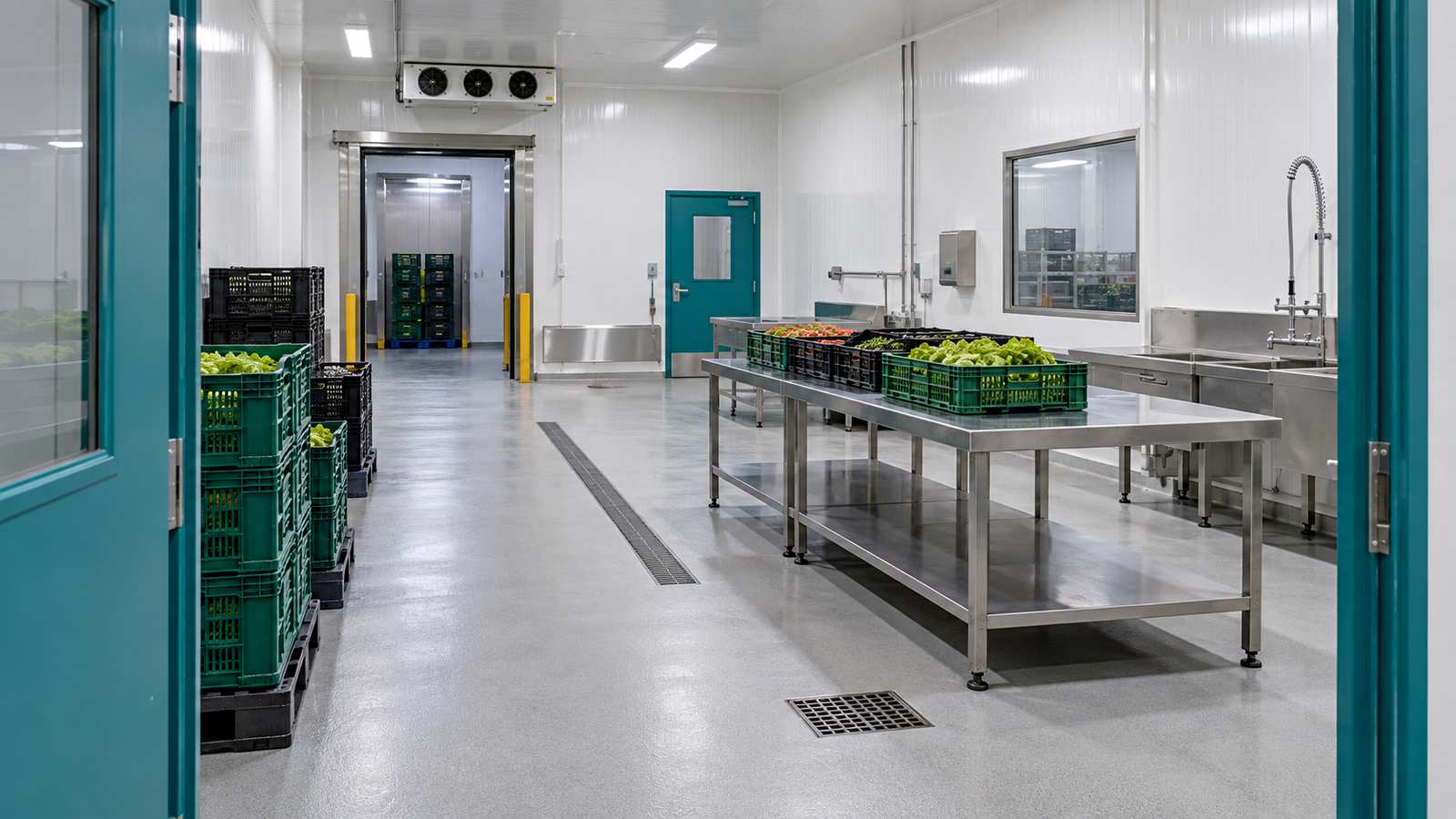 Modular Cold-Chain Produce Inspection and Packing Facility