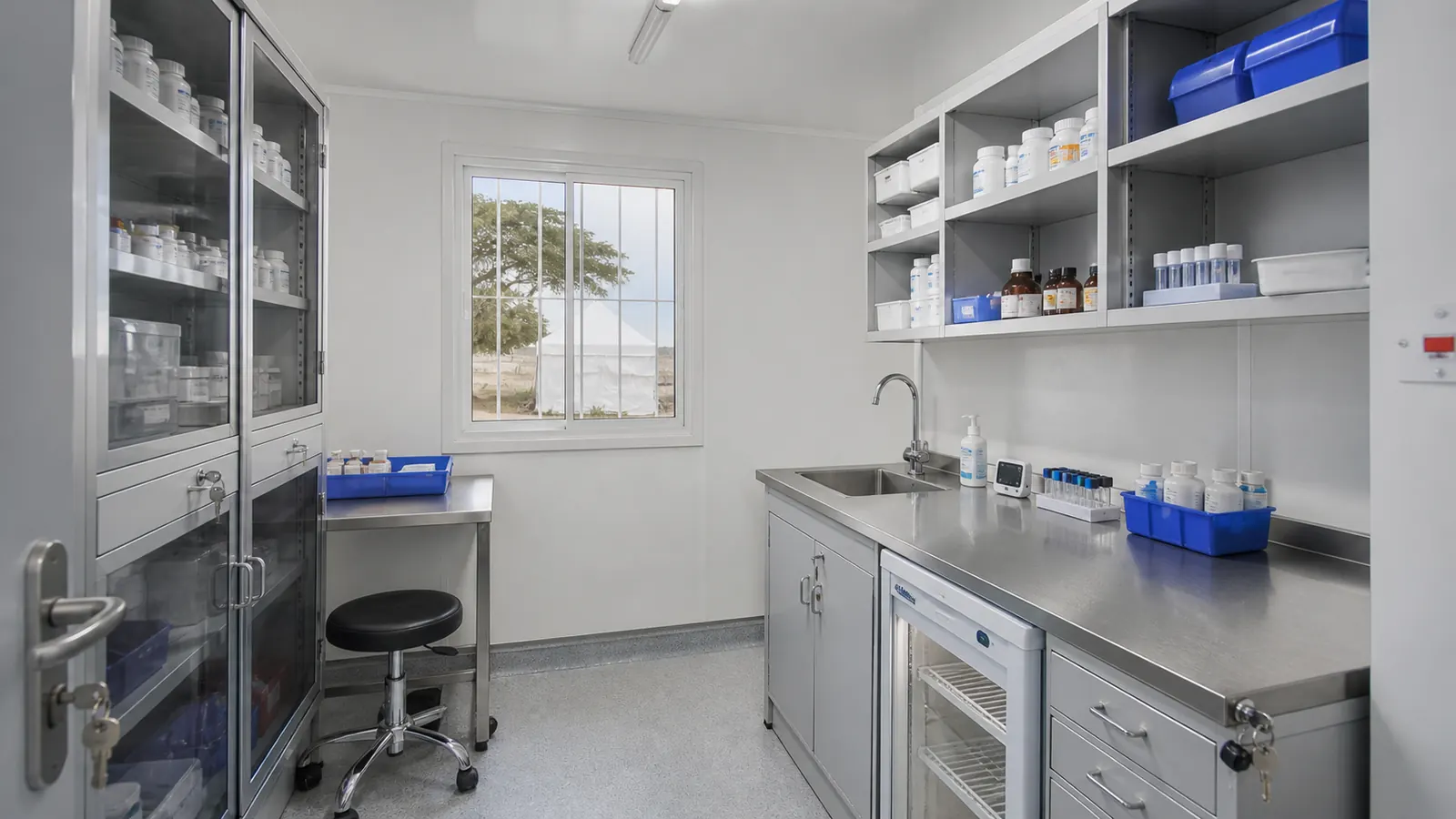 Clínica modular de salud ocupacional para la expansión de una mina de cobre en Zambia