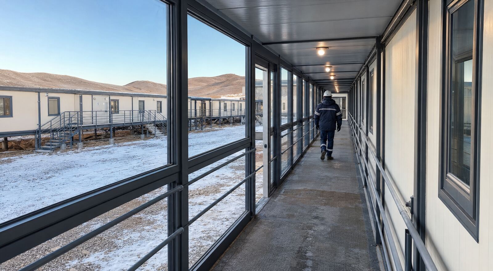 Extreme-Cold Modular Mining Camp in Mongolia: A 96-Person Workforce Accommodation Solution