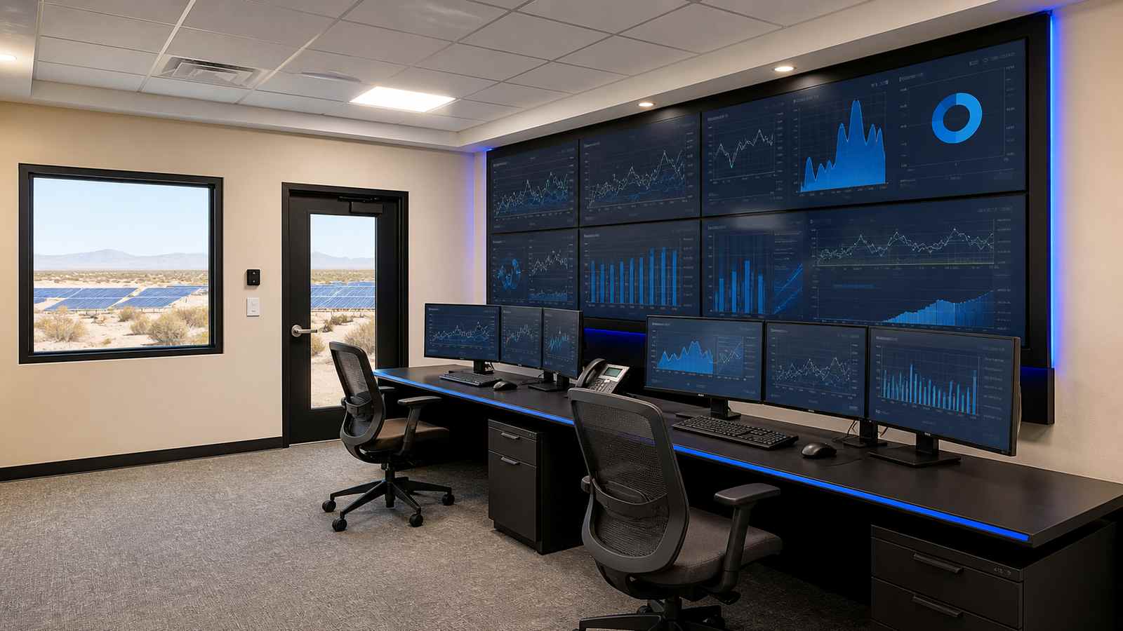 Modulares Betriebs- und Wartungszentrum für Solarparks im abgelegenen Arizona