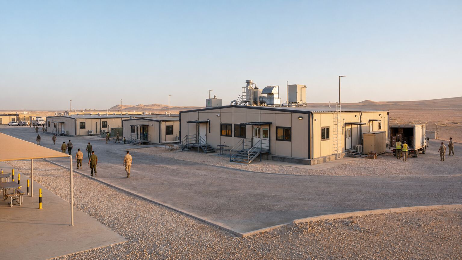 Military Modular Camp in Abu Dhabi | Prefabricated Defense Base Buildings