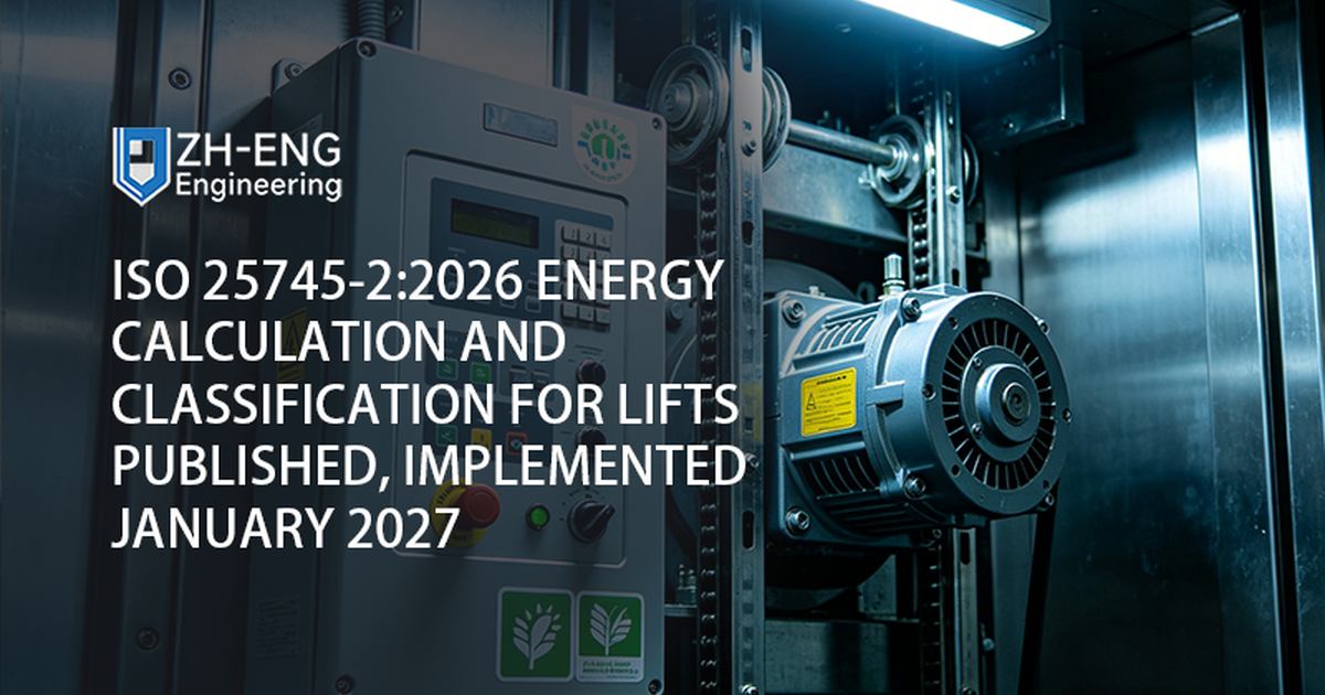 ISO 25745-2:2026 Energy Calculation and Classification for Lifts Published, Implemented January 2027