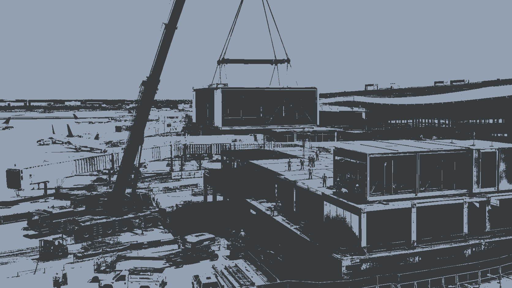 La construction modulaire a été adoptée dans les projets d'expansion des aéroports afin d'accélérer le développement des terminaux