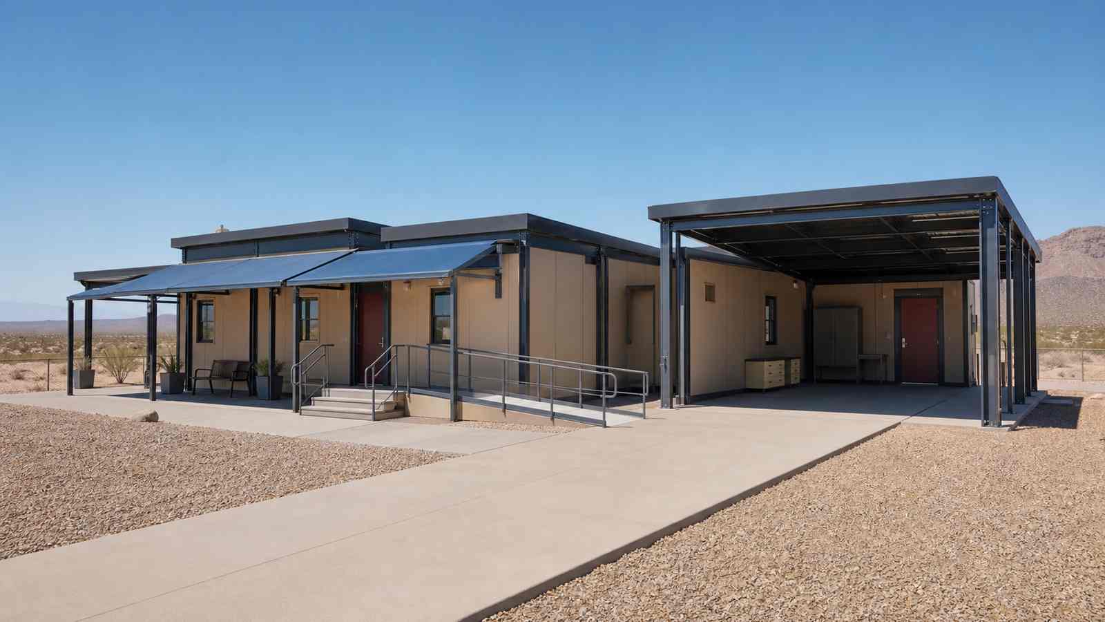 Modular Training Support and Equipment Maintenance Compound for a Desert Site