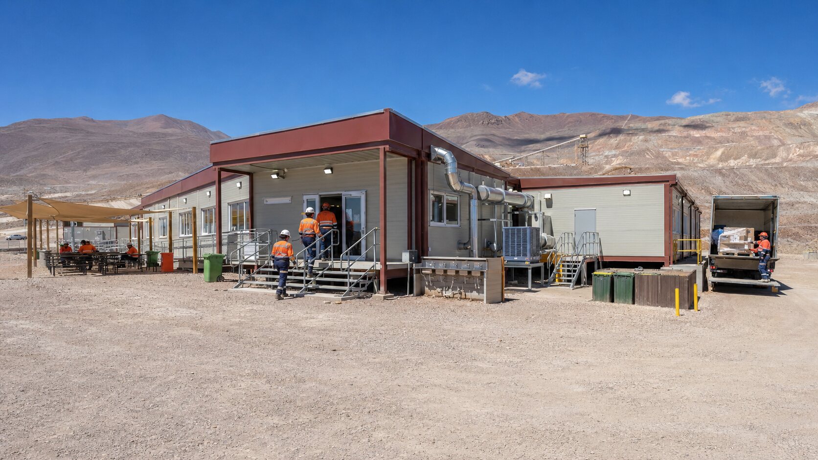 High-Altitude Modular Copper Mining Camp near Calama, Chile