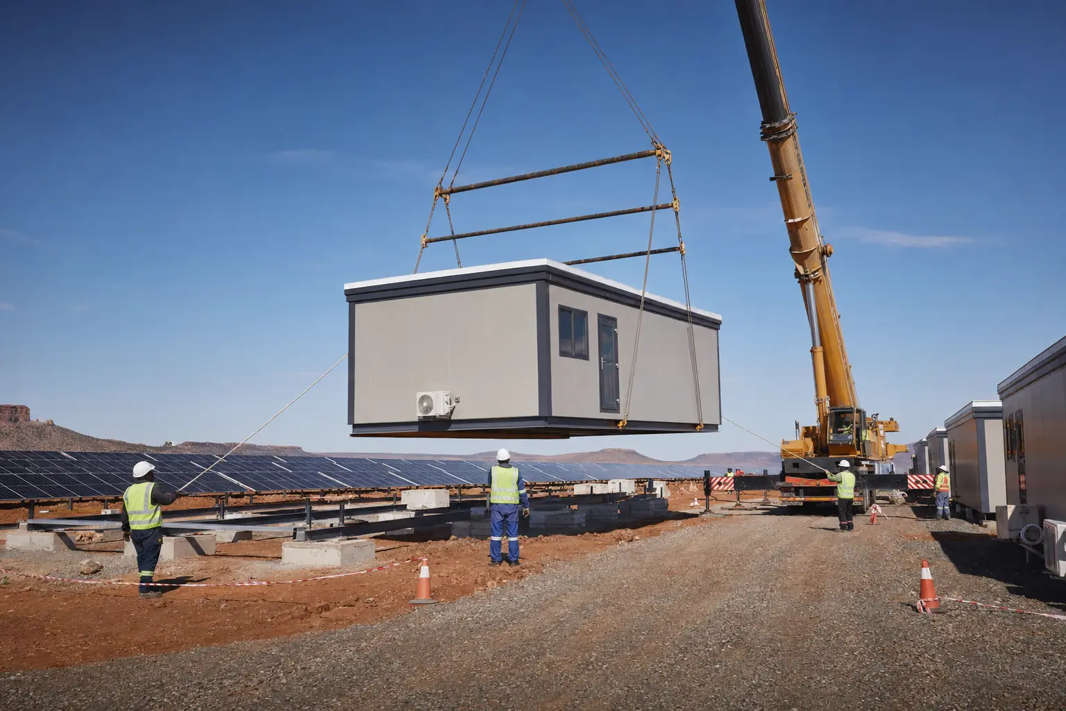 Modular Site Camp for a Solar PV and Battery Storage Project in South Africa