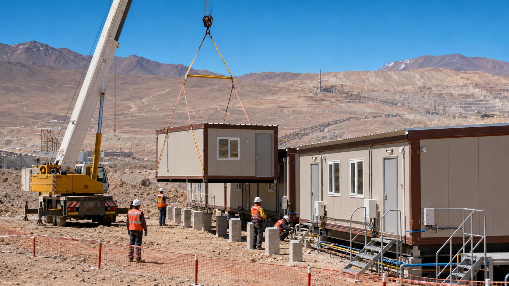 High-Altitude Modular Copper Mining Camp near Calama, Chile