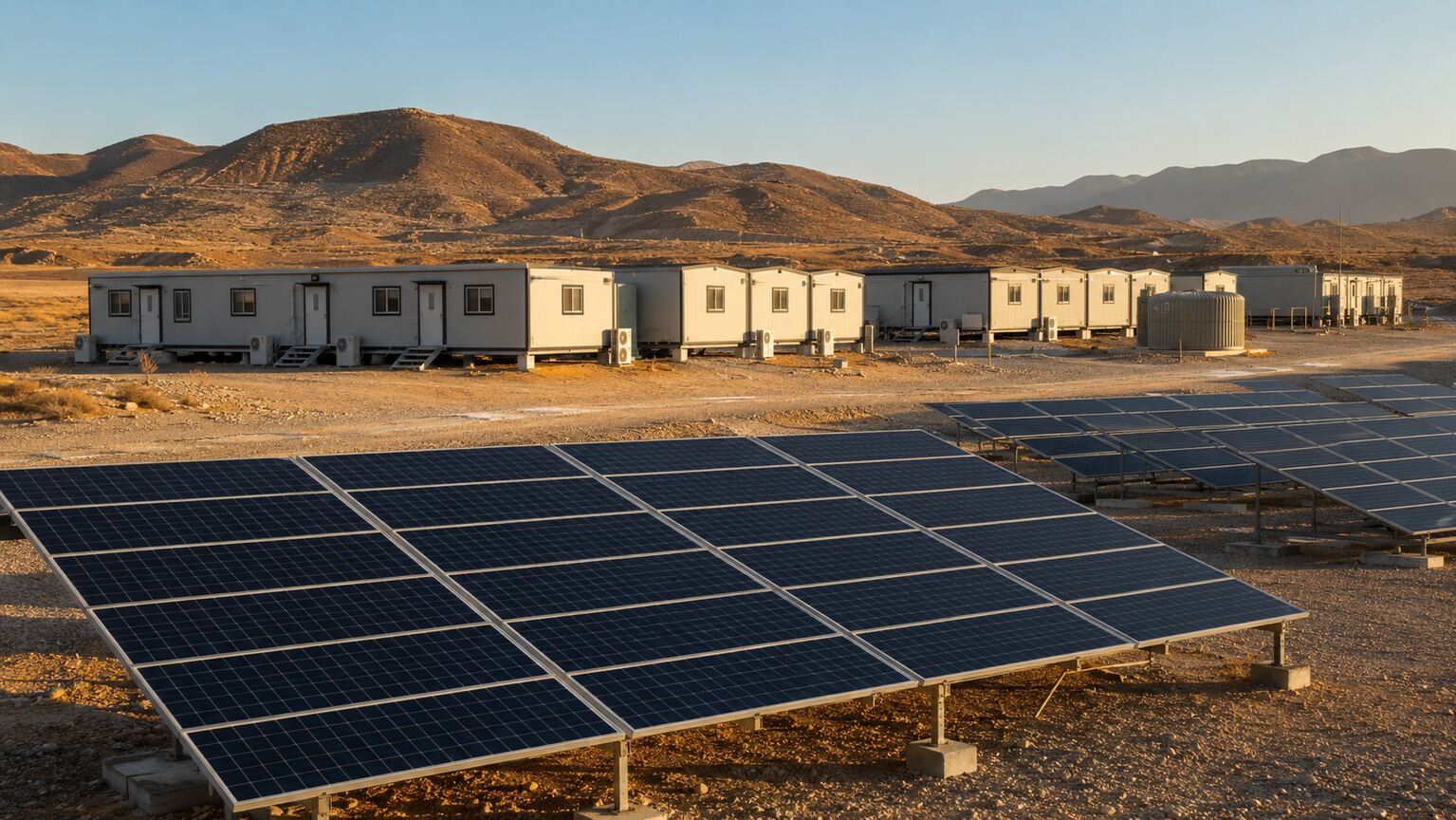 Modular Mobile Camp for a 120 MW Solar Power Project in Almería, Spain
