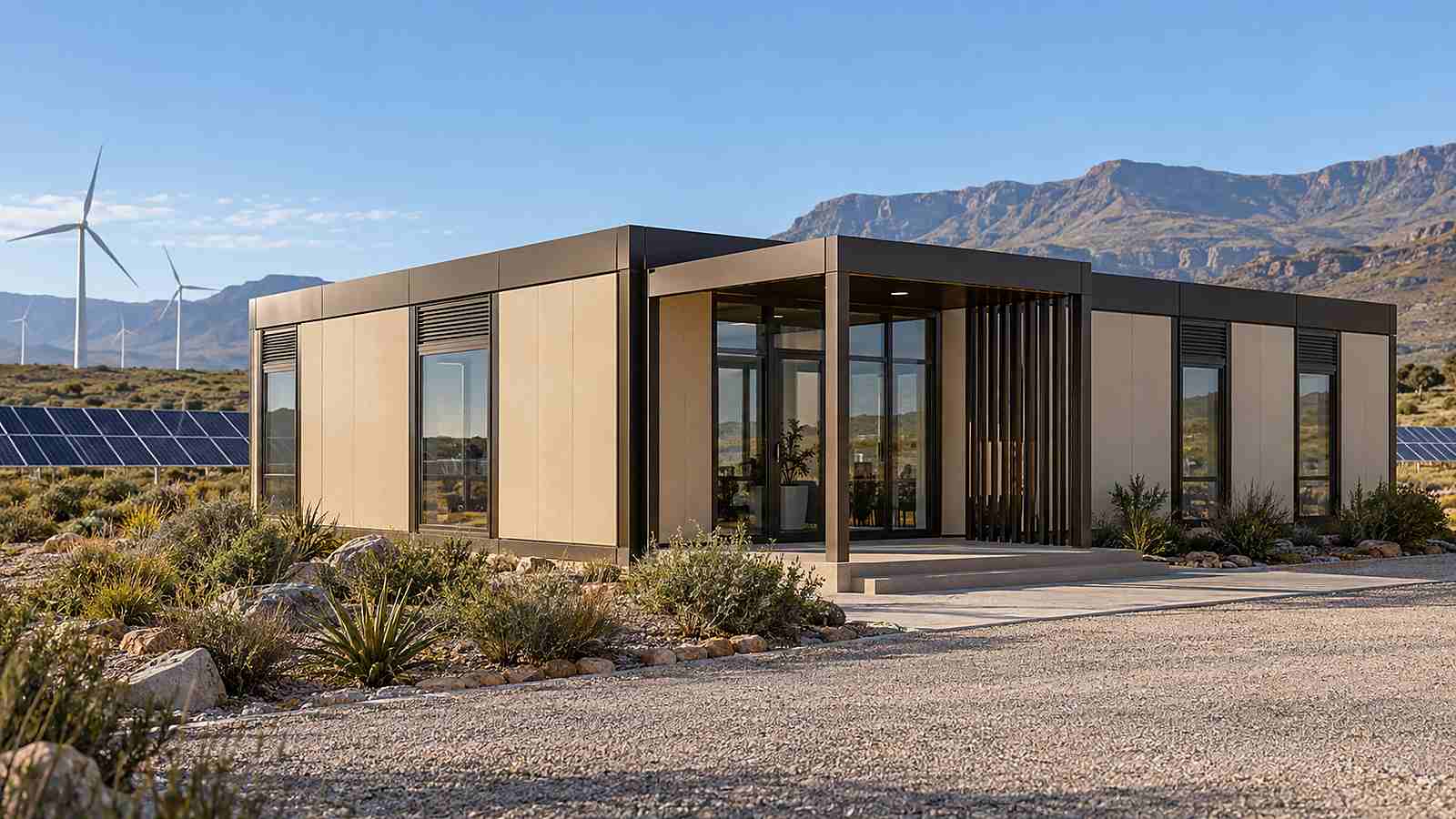 Base modular de operaciones de energía renovable en la Provincia Occidental del Cabo