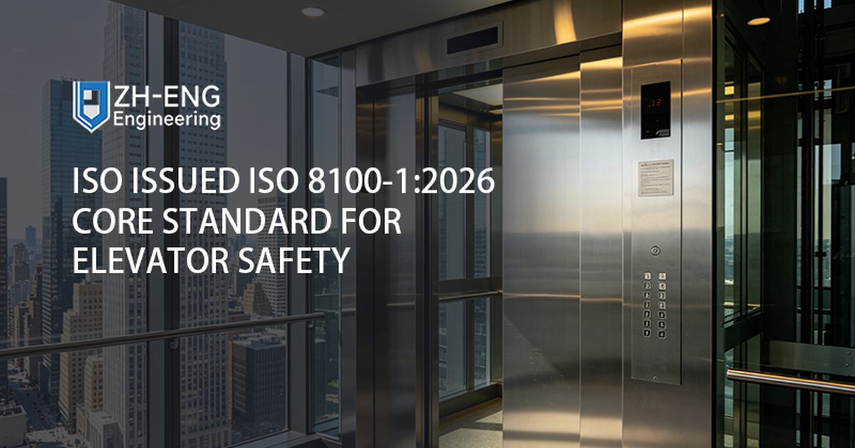 ISO emitiu a norma básica ISO 8100-1:2026 para segurança de elevadores