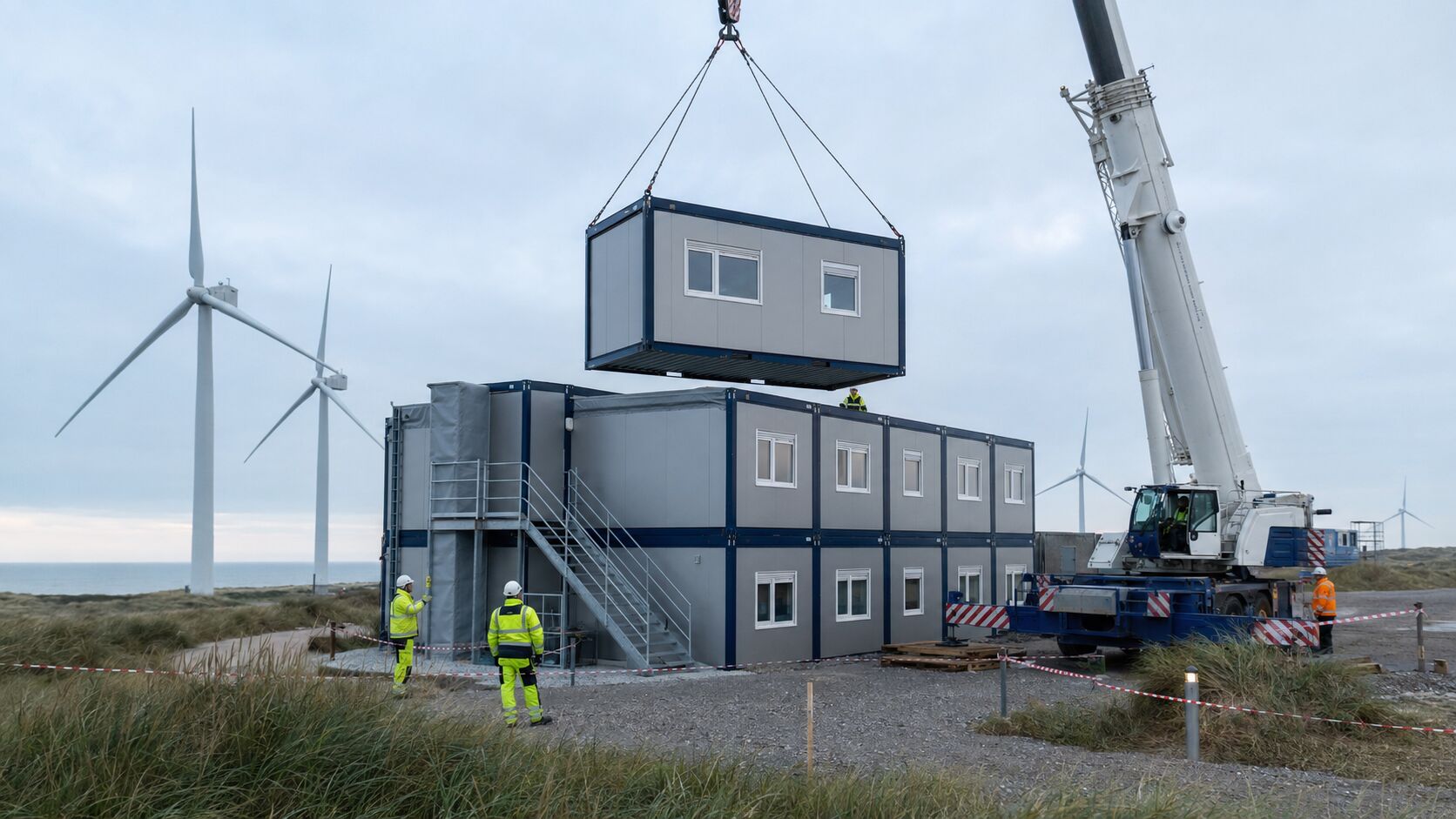 Coastal Wind Farm Modular Building Case Study in Esbjerg, Denmark