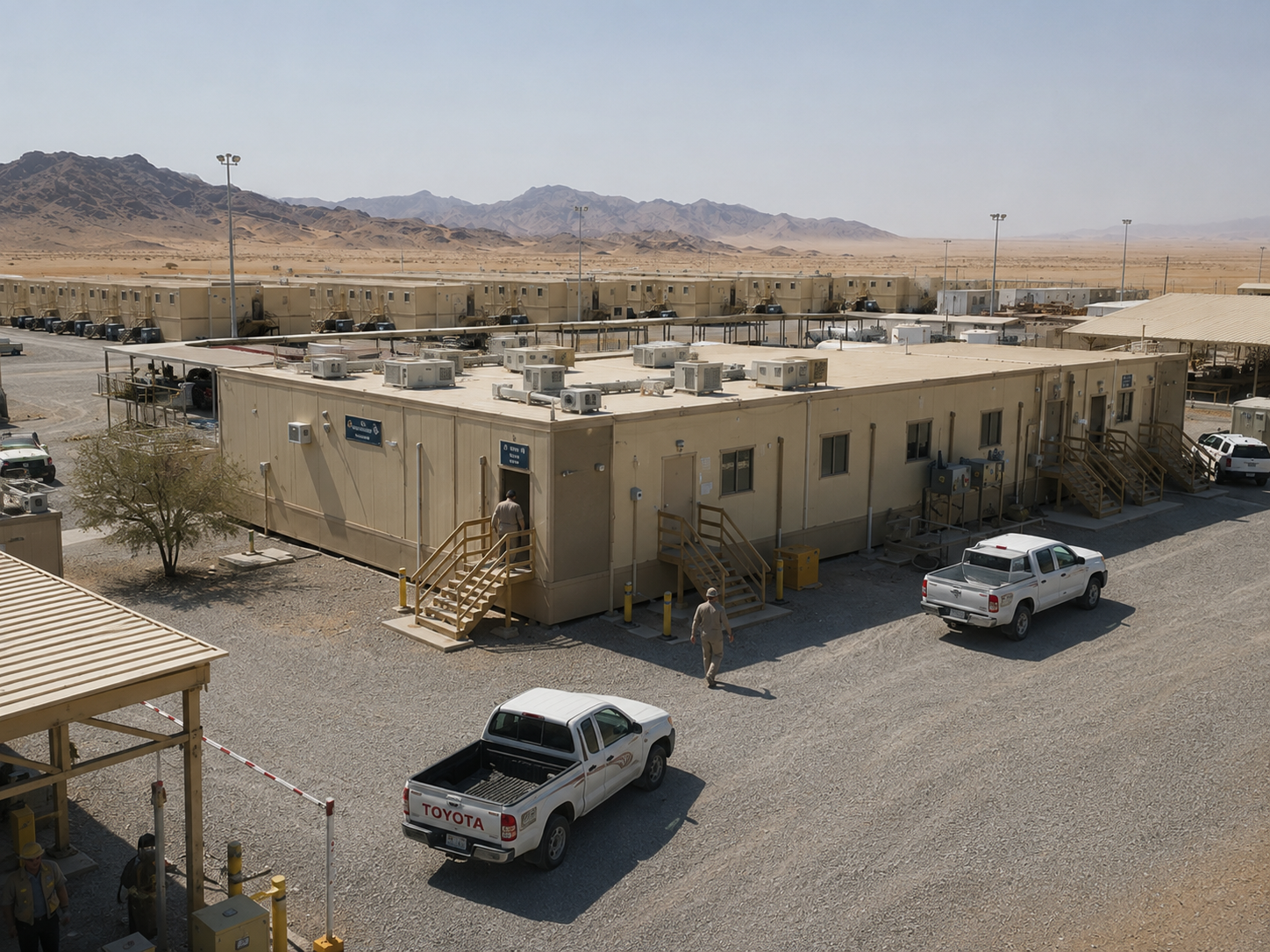 Rapid-Deployment Modular Military Base Camp in Tabuk, Saudi Arabia