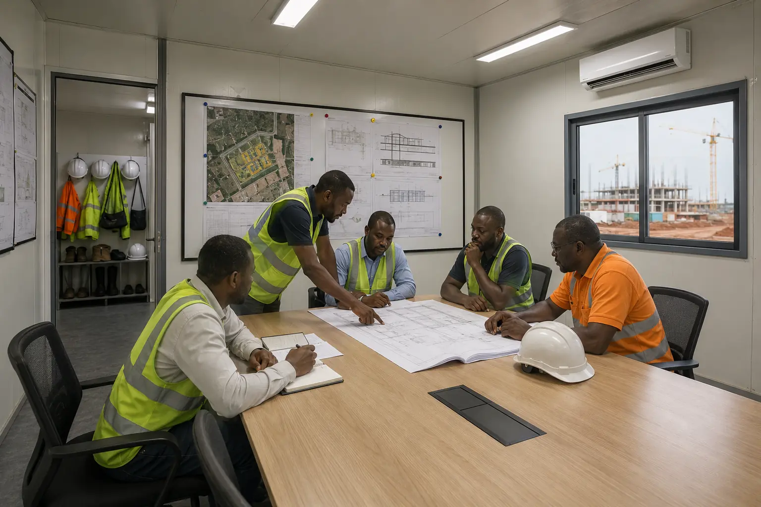 Modular Site Office and Workforce Camp for a Mixed-Use Construction Project in Accra