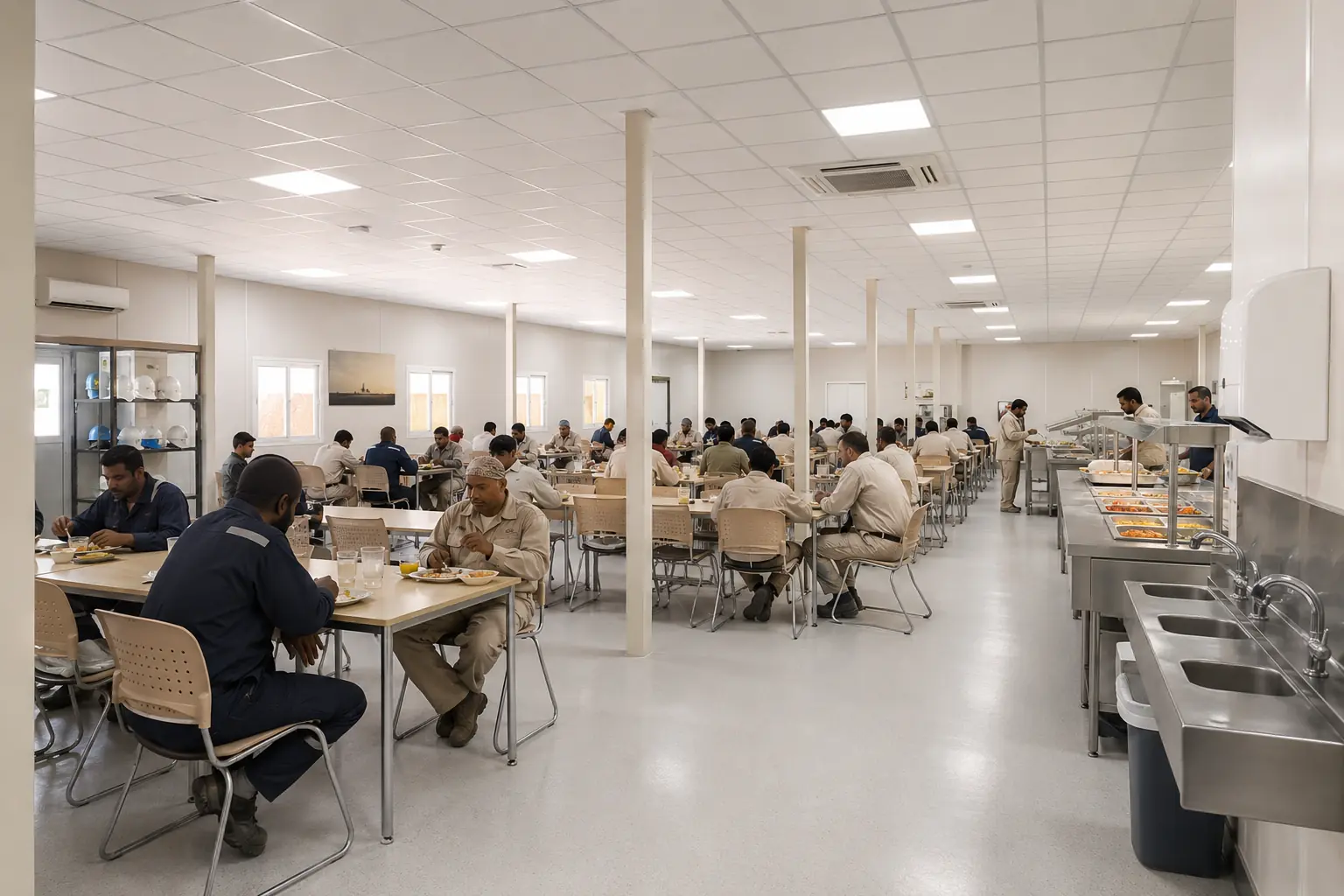 Modular Accommodation Camp for Desert Oilfield Drilling Operations in Saudi Arabia