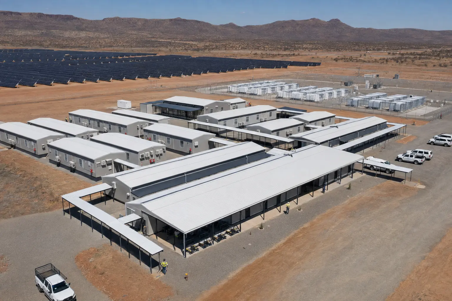 Modular Site Camp for a Solar PV and Battery Storage Project in South Africa