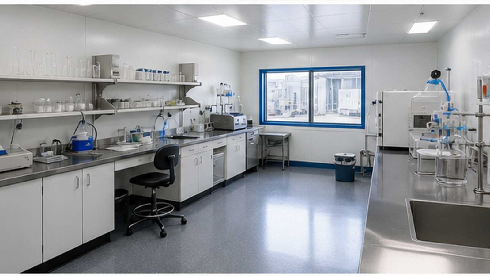Modular Food-Processing Quality Laboratory and Sample Room