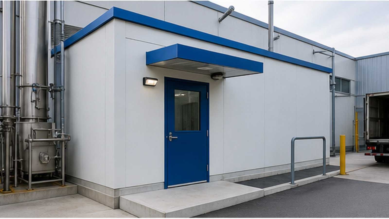 Modular Food-Processing Quality Laboratory and Sample Room