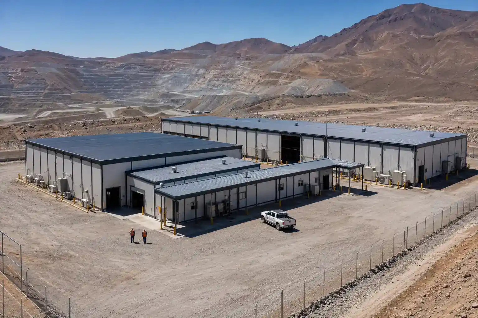 Modular Workshop and Spare Parts Warehouse for a Copper Mine Expansion in Chile