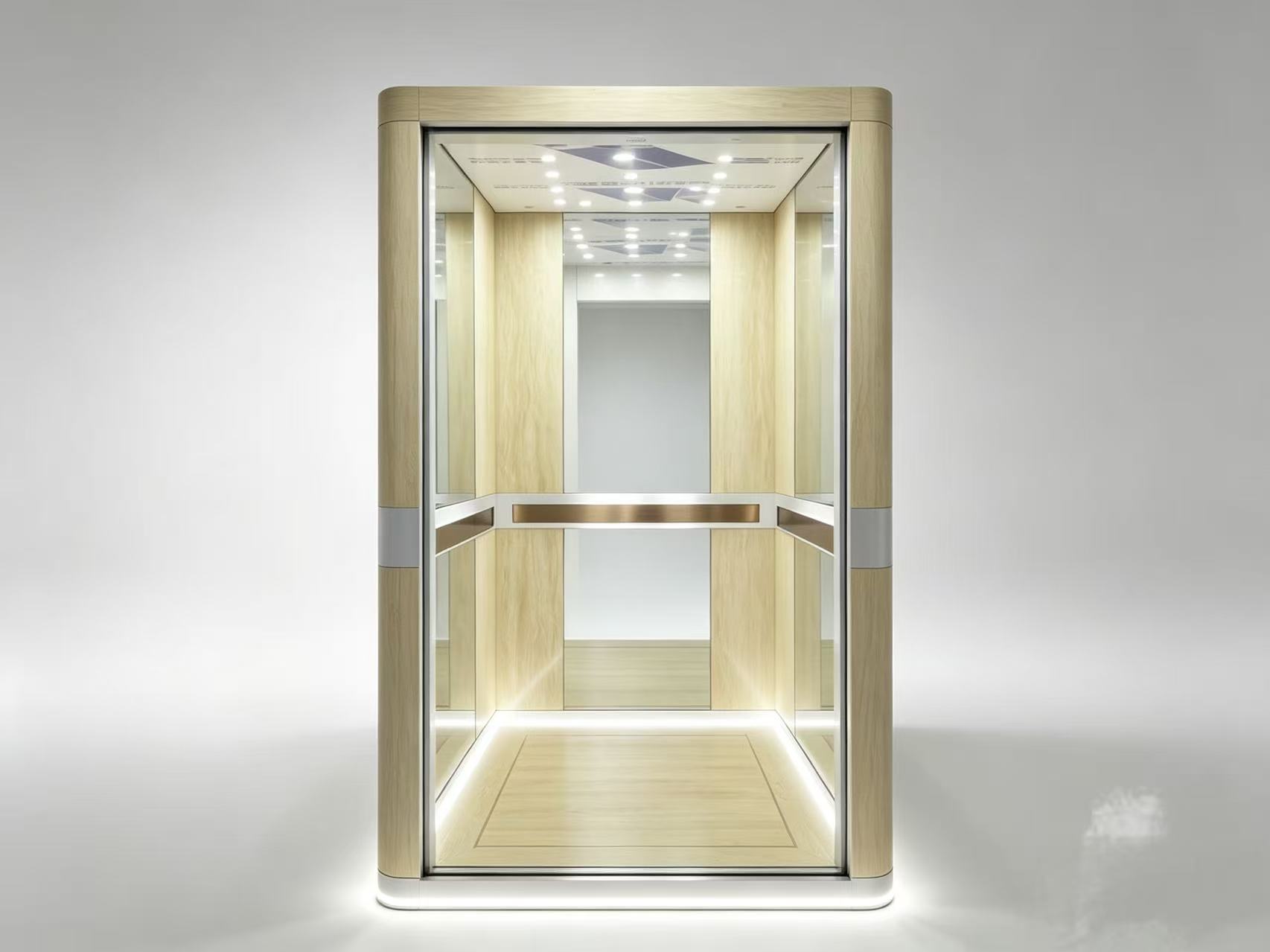 Light Wood Modern Elevator Cabin