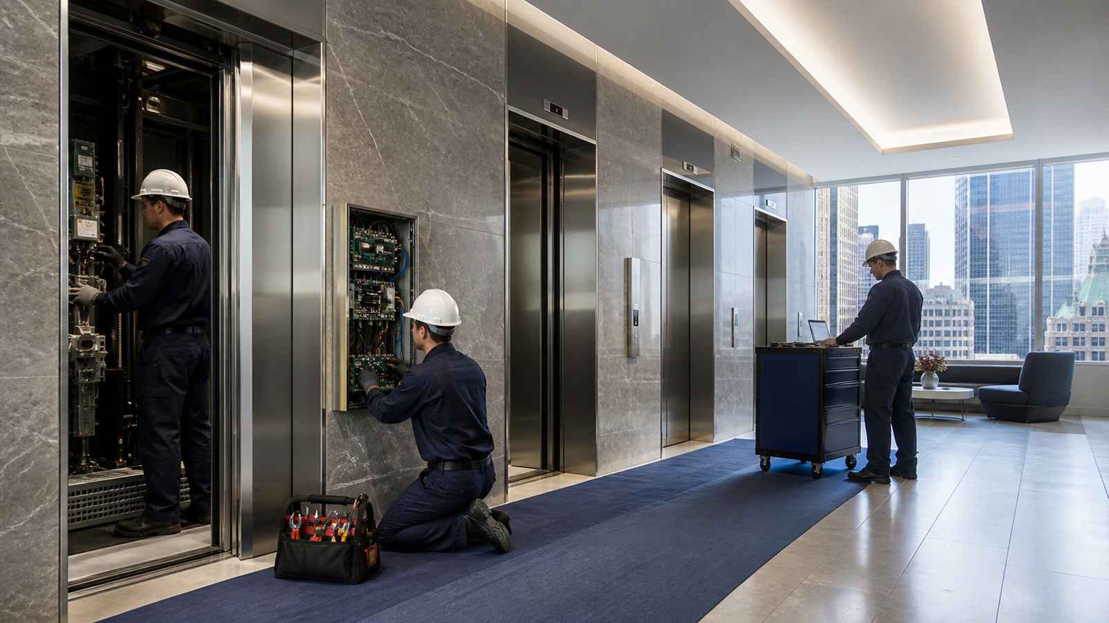 Schindler modernizzerà 31 ascensori presso il General Motors Building di New York: un piano di controllo per gli acquirenti