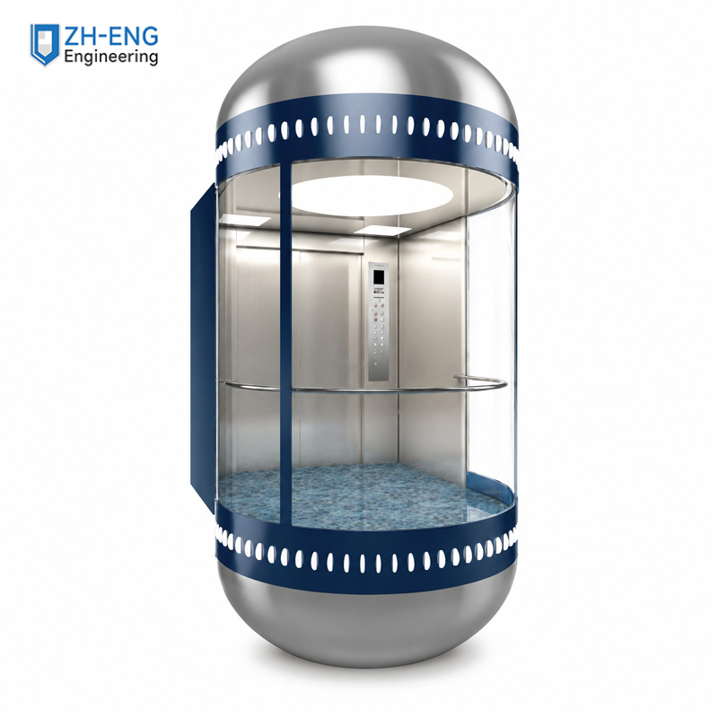 Capsule Round Panoramic Observation Villa Elevator