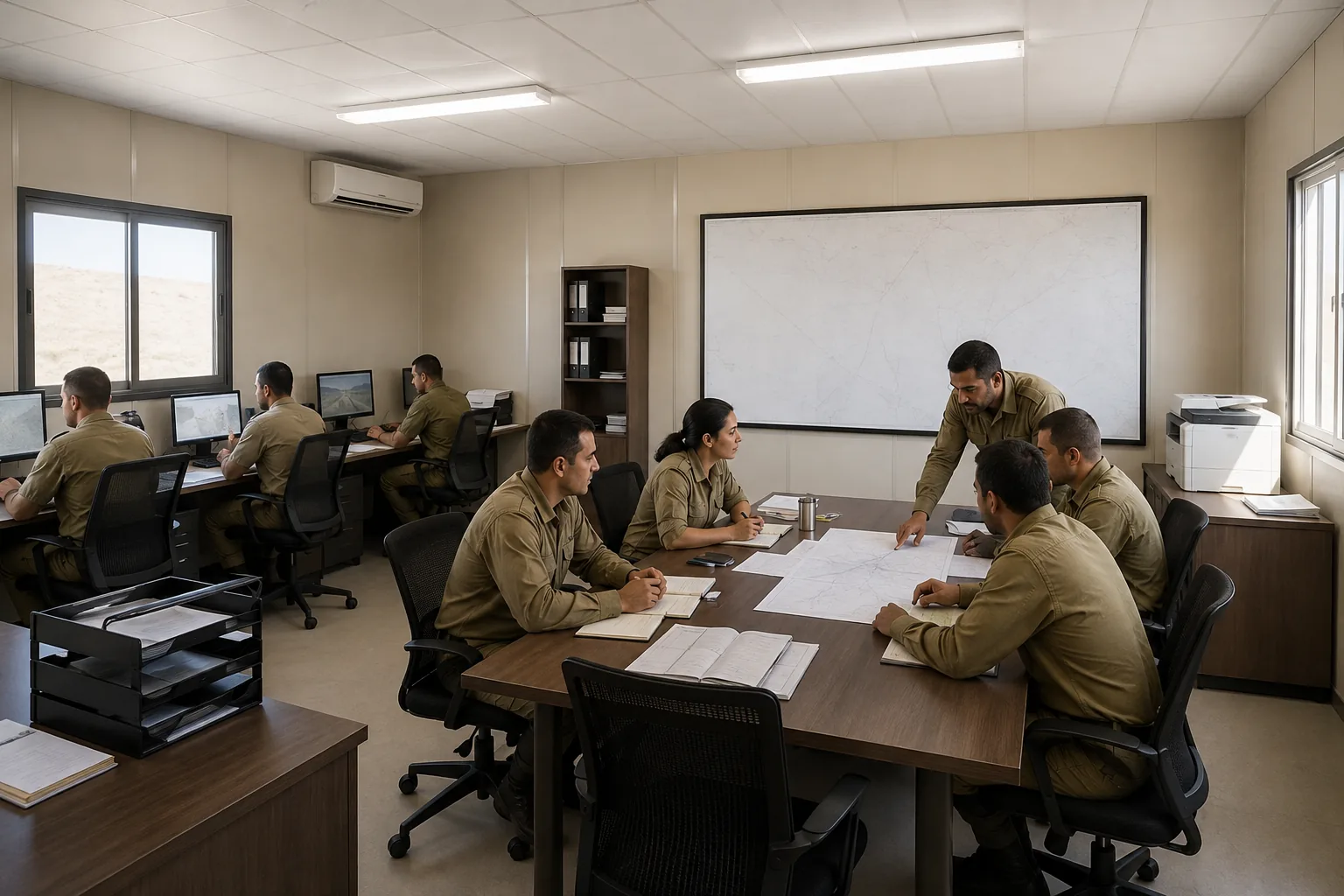 Modular Barracks and Command Facilities for a Desert Training Base in Jordan