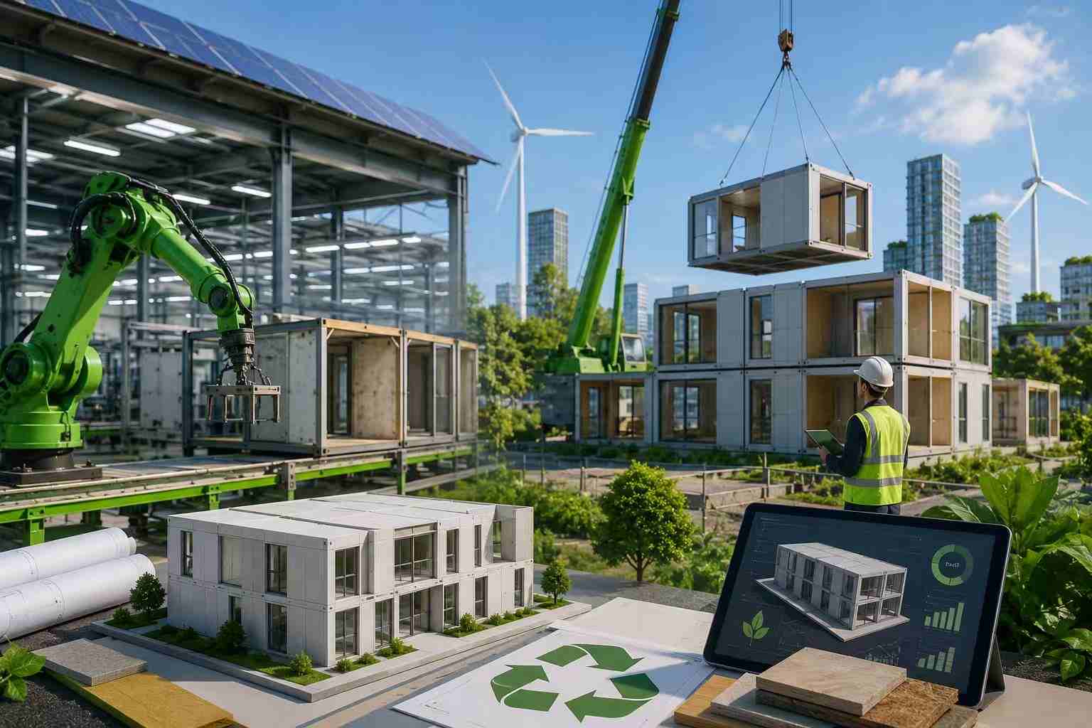 グリーンビルディングが勢いを増すにつれて、持続可能な製造とモジュール式建設が一緒になって進む