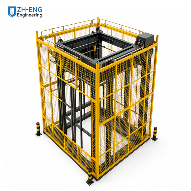 Guide‑rail Hydraulic Goods Lift