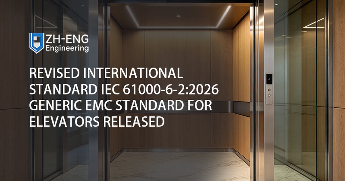 Rilasciato lo standard internazionale rivisto IEC 61000- 6-2:2026 Standard EMC generico per ascensori