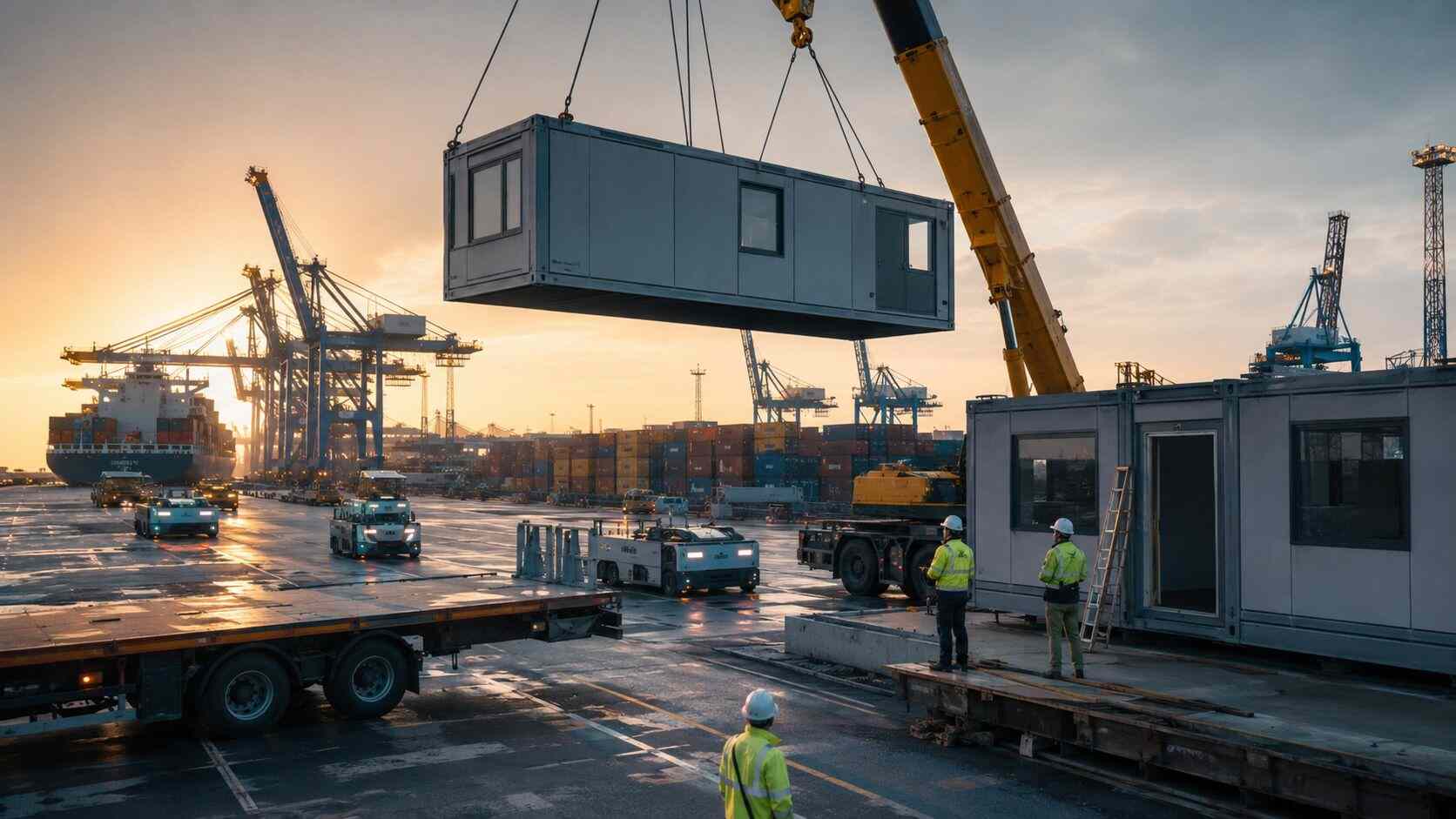A construção modular apoia a modernização da infraestrutura portuária