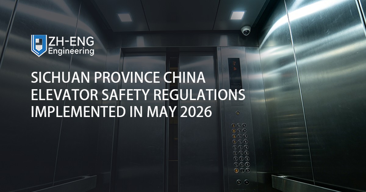 Regulamentos de segurança de elevadores da província de Sichuan na China implementados em maio de 2026