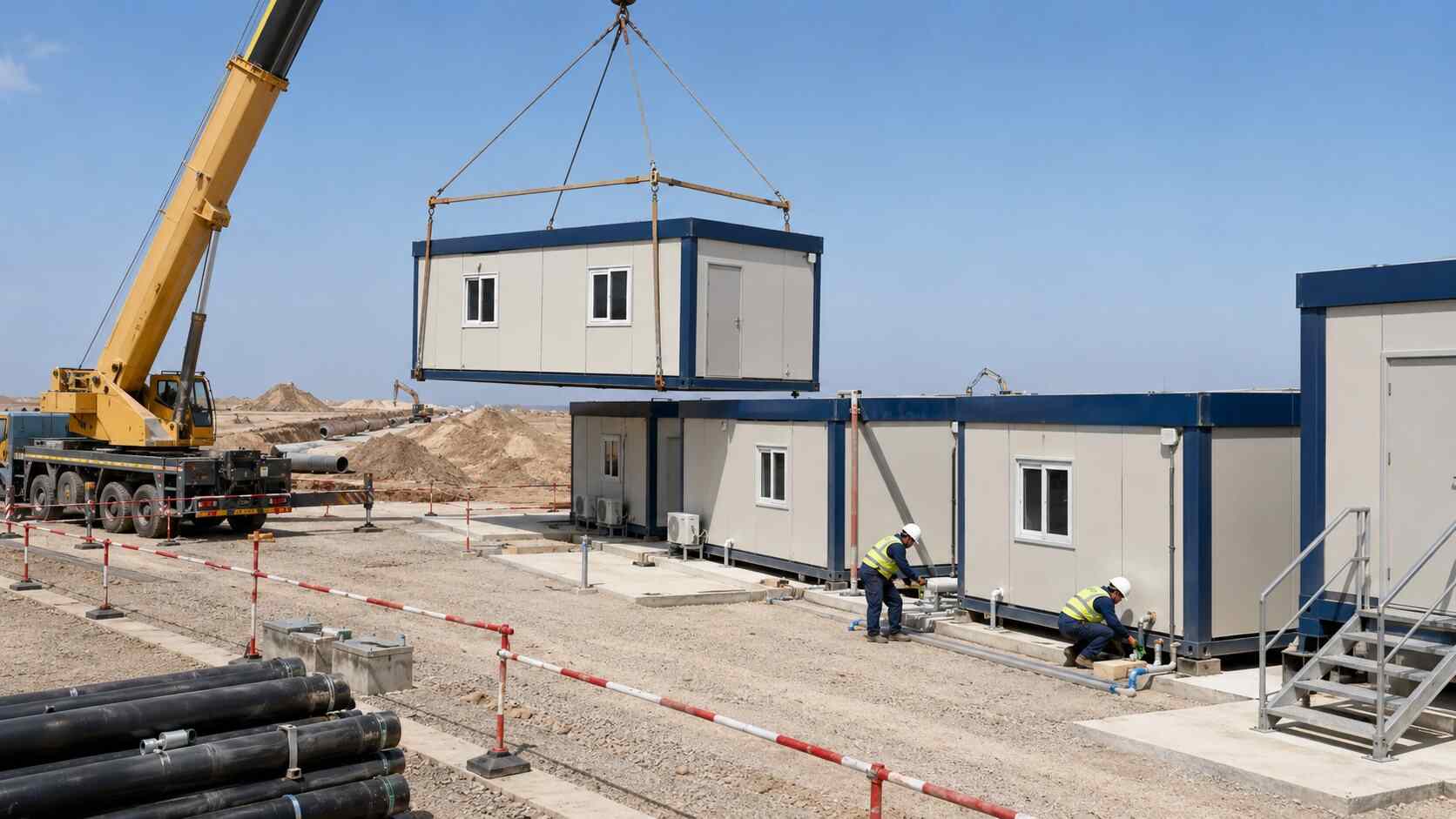 Modular Natural Gas Pipeline Construction Camp in Arzew, Algeria