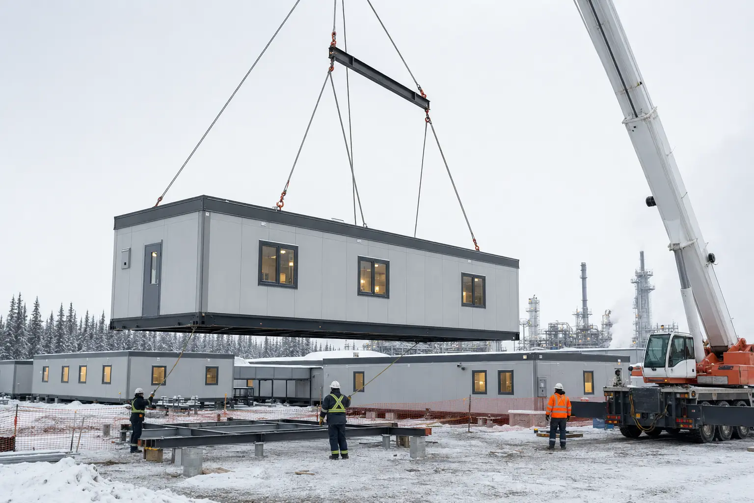 Modular Workforce Camp for Remote Natural Gas Processing Project in Alberta