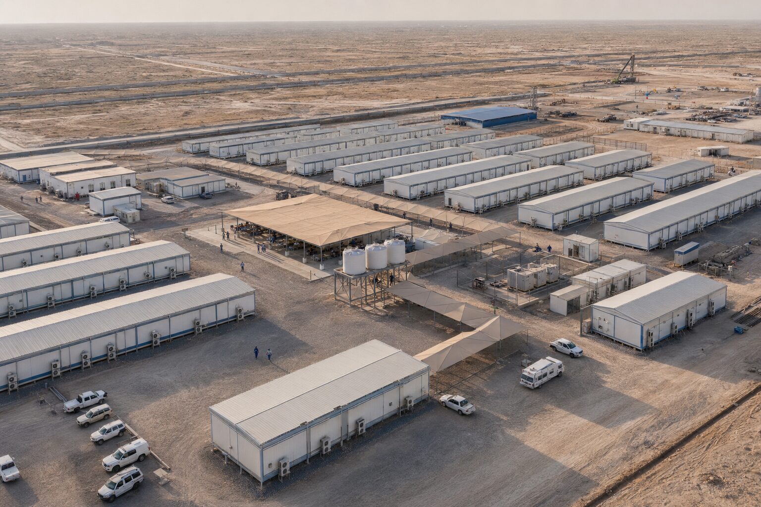 Modular Accommodation Camp for Oil & Gas Pipeline Construction in Basra, Iraq (2024)