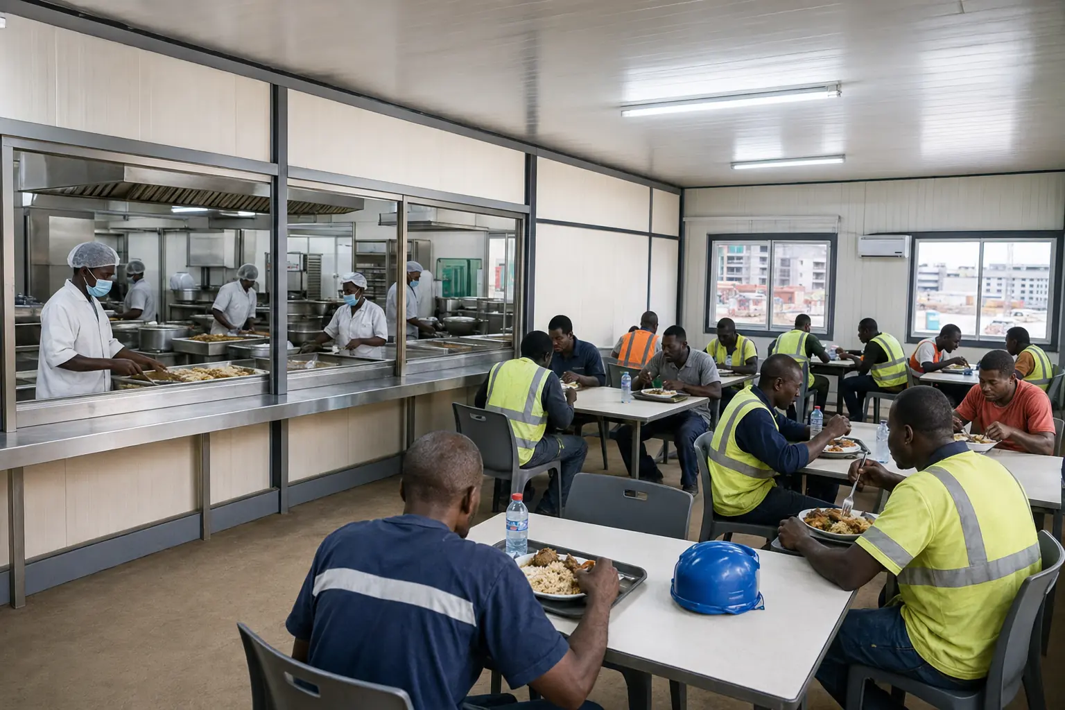 Modular Site Office and Workforce Camp for a Mixed-Use Construction Project in Accra