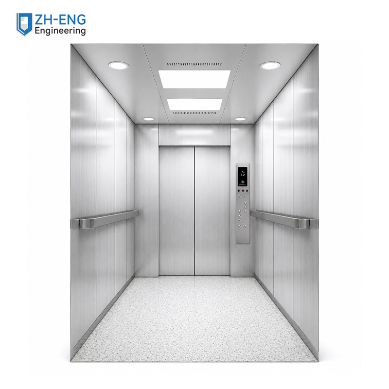 Traction barrier‑free medical passenger elevator