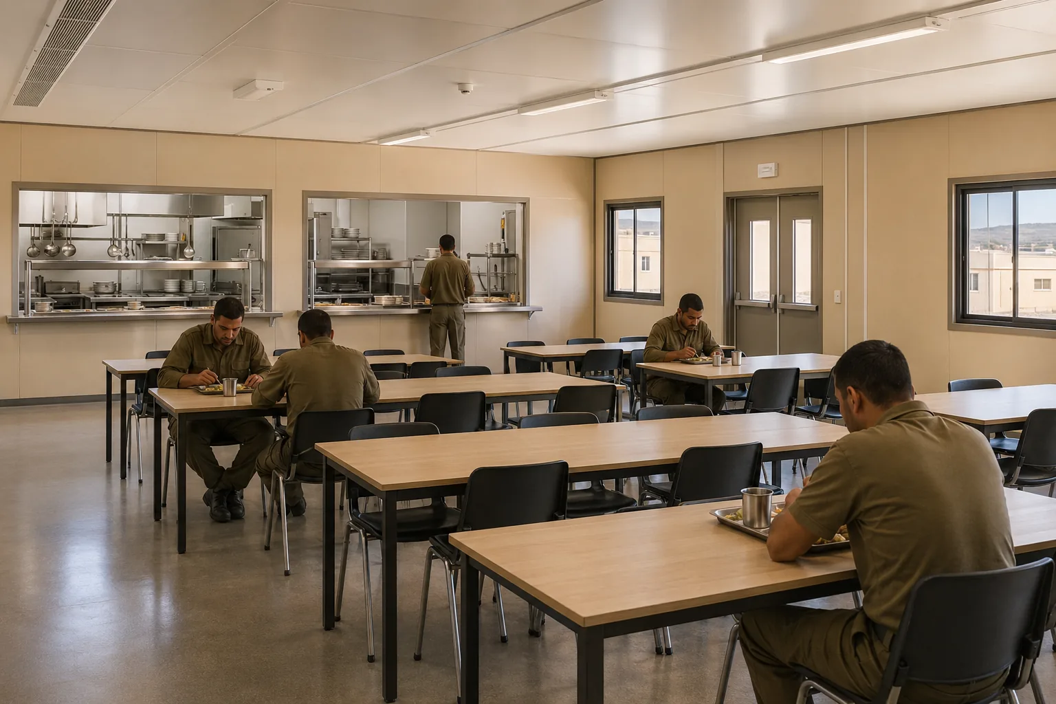 Modular Barracks and Command Facilities for a Desert Training Base in Jordan